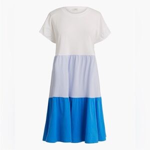 J. CREW FACTORY Colorblock Tiered Dress